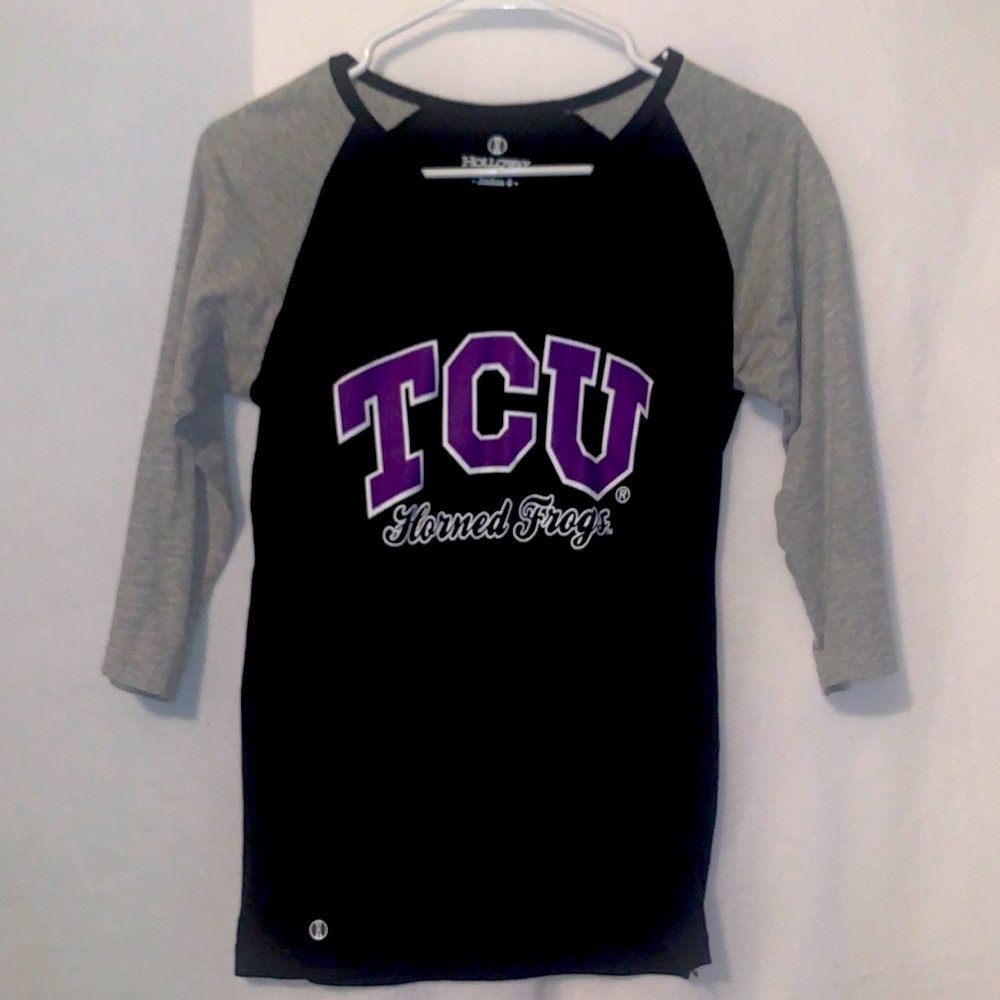 TCU Horned frogs Quarter sleeve top!